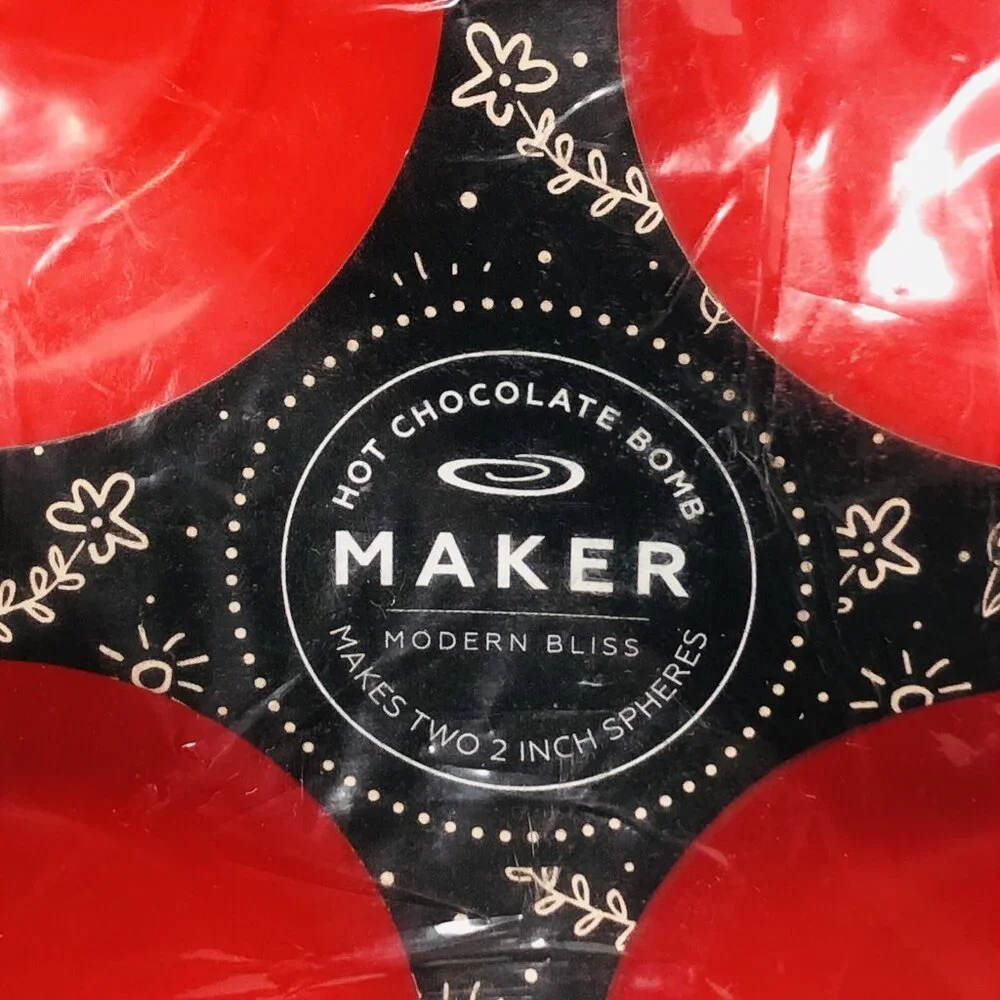 Bennkai Mold Hot Chocolate Bomb Maker Modern Bliss Silicone 2in Sphere Swirl NIB